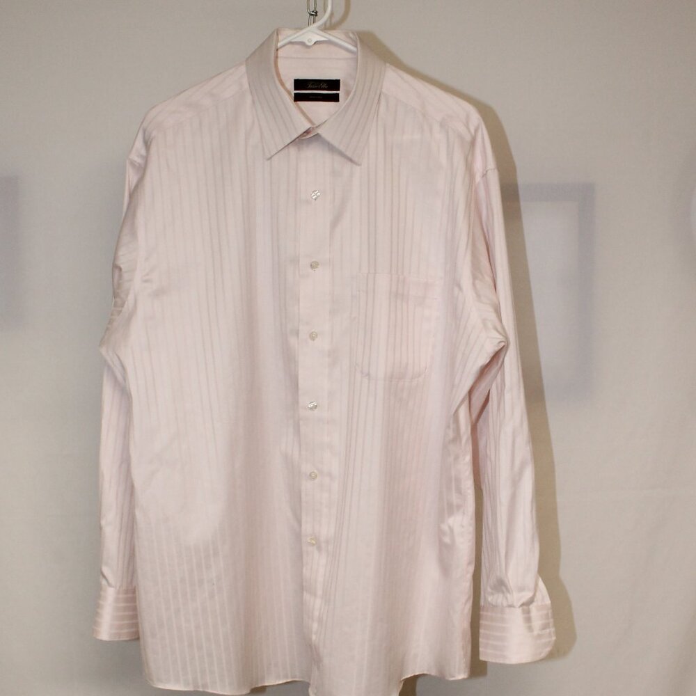 Tasso Elba dress shirt 16.5 34/35 iron free 100 % cotton